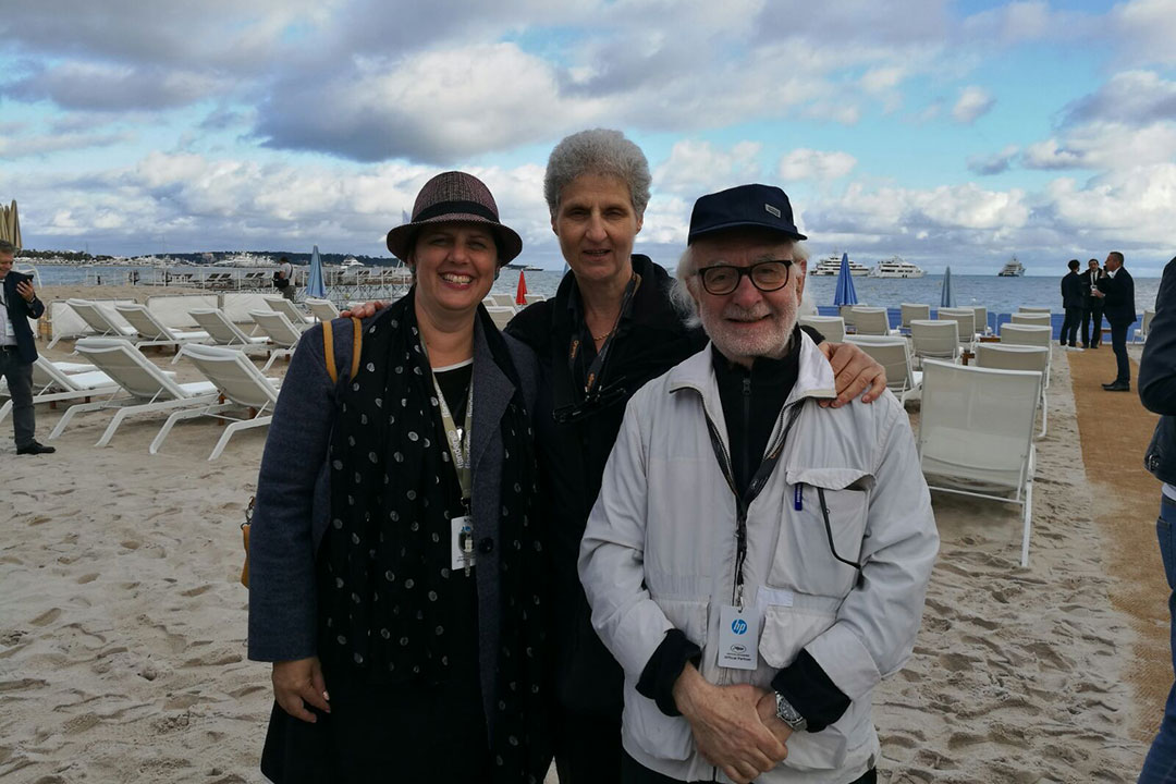 Raphaël Rebibo avec Hedva Goldschmidt à Cannes